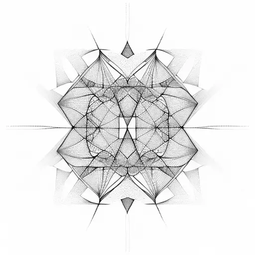 An Abstract Geometric Pattern Inspired By The Creativity Of A Sunset