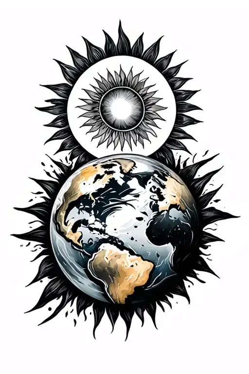 Sun And Earth