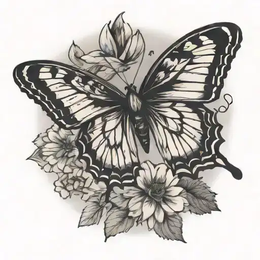 Minimalist Butterfly With Date 1968