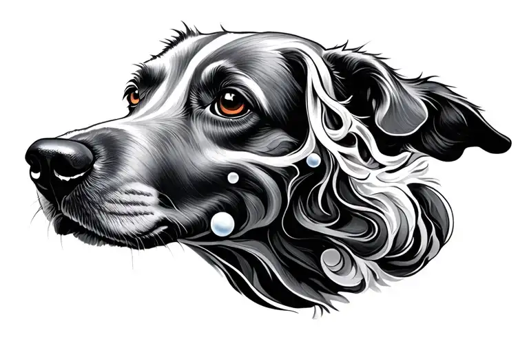 Serotonine And Dopamine Chemical Compounds Forming Together An Abstract Shape Of A Dog