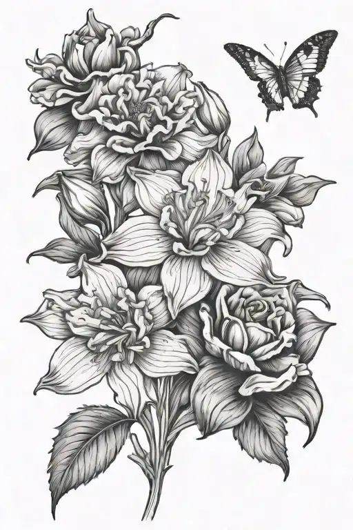 Carnation Daffodil Daisy Rose Water Lily Gladiolus Aster Cosmos