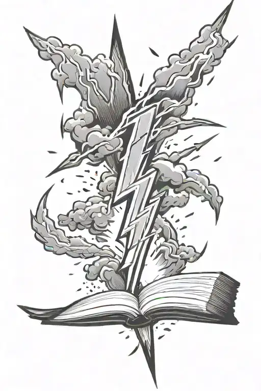 Lightning Bolts Striking Bible Verse