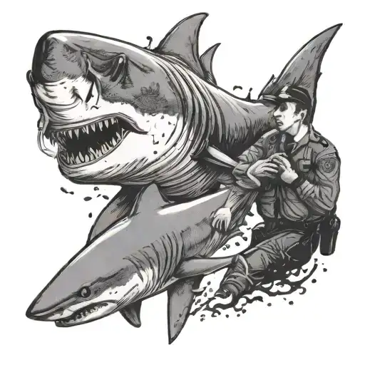 Shark And Police Officer