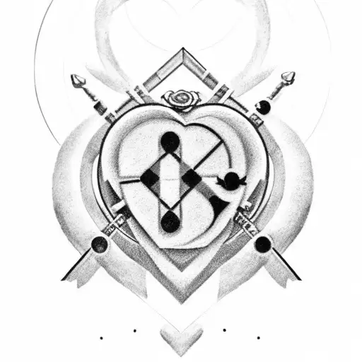 A Heart-shaped Chanel Logo With Sagittarius Symbol