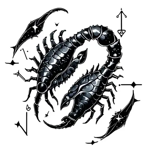 Libra And Scorpio Constellation Intertwined