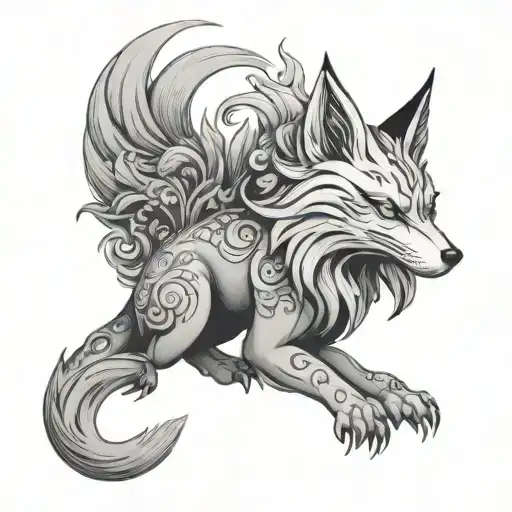 Nine Tailed Fox Kitsune
