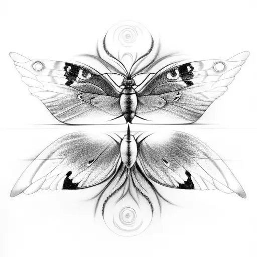 Butterfly And Moth Yin Yang