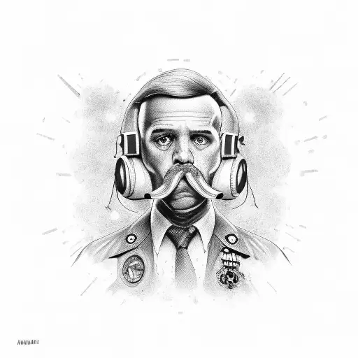 A Detailed Portrait Of Pop Smoke With Elements Of Autism Awareness Incorporated