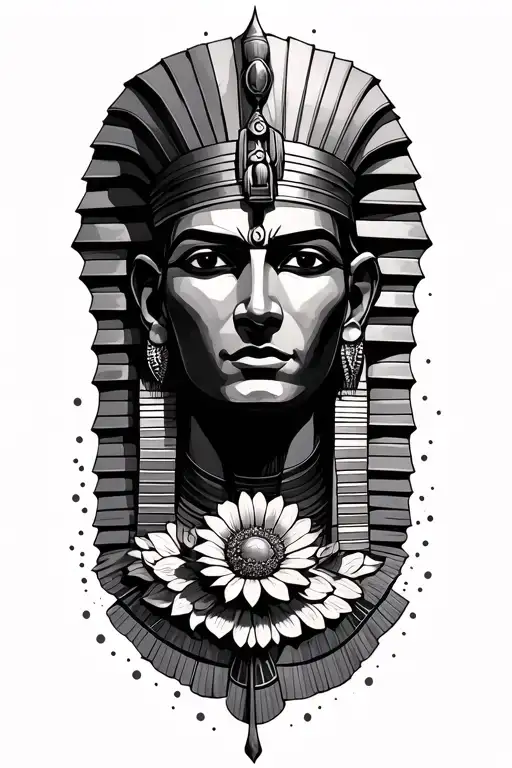 Egyptian God With Flower