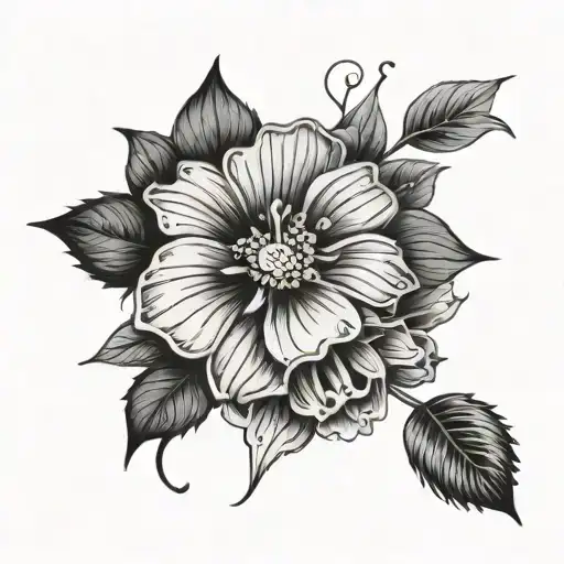 Hibiscus And Sunflower And Dahlia Flower