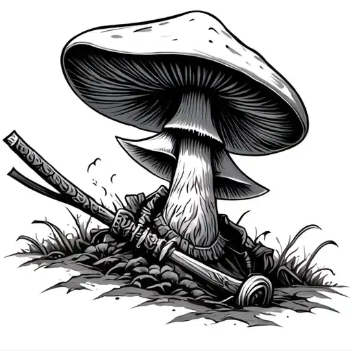 Mushroom Samurai Warrior