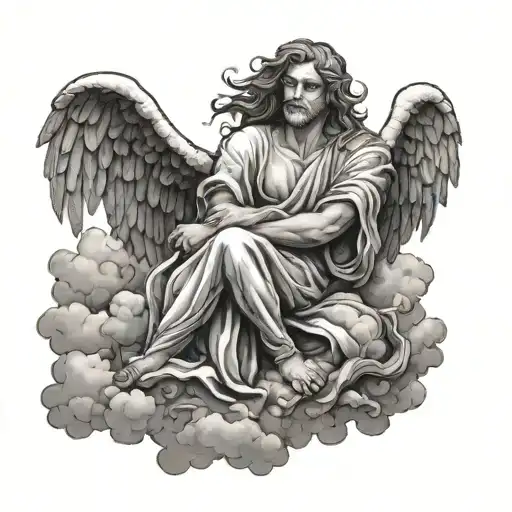 I Want An Angel To Take A Man To Heaven In The Sky In The Clouds