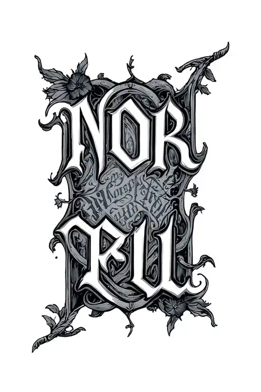 The Word Norrell Written In Old English Horizontally