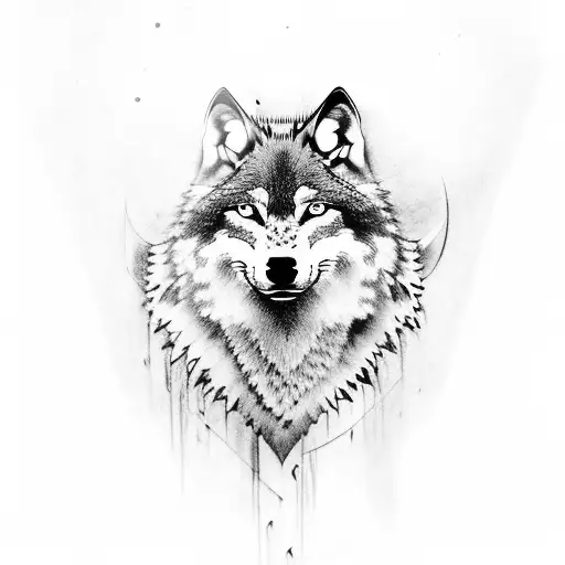 Wolf In Jungle Background