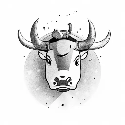 Cartoon Bull With Steam Coming From Nose