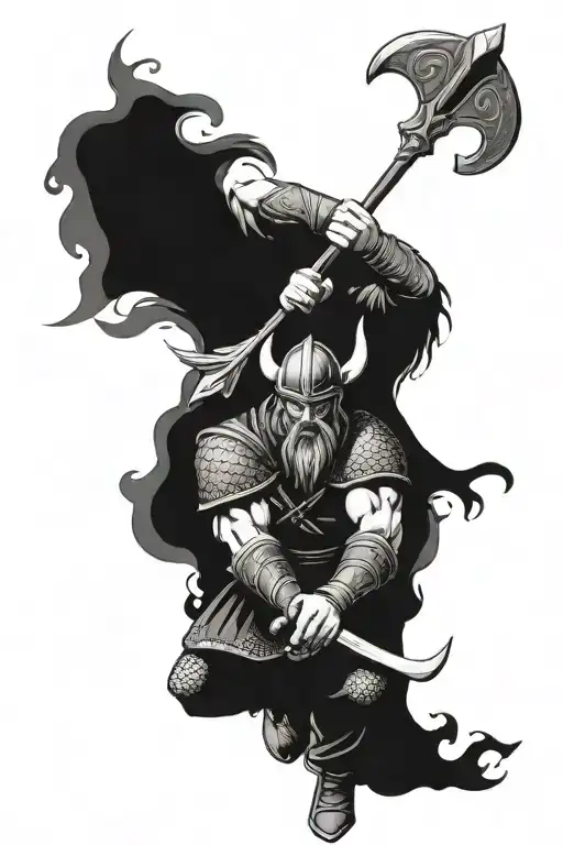 Vikings Warrior Battling