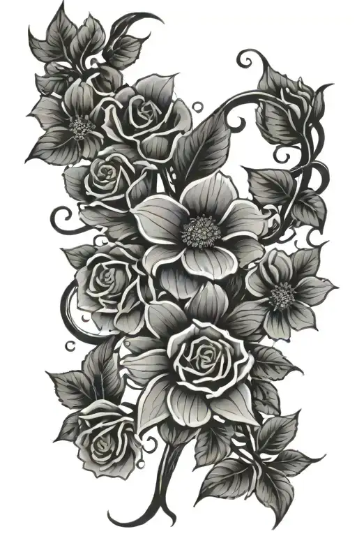 Floral Wrap Around Vine