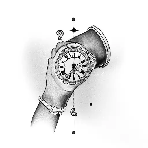 Sleeve With Clowngirl Rose And Clock