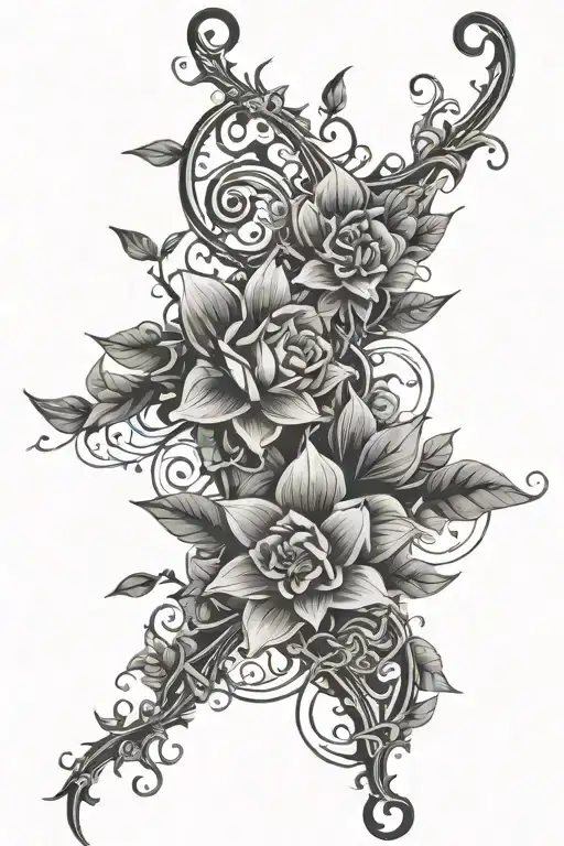 Floral Wrap Around Vine With Legend Of Zelda