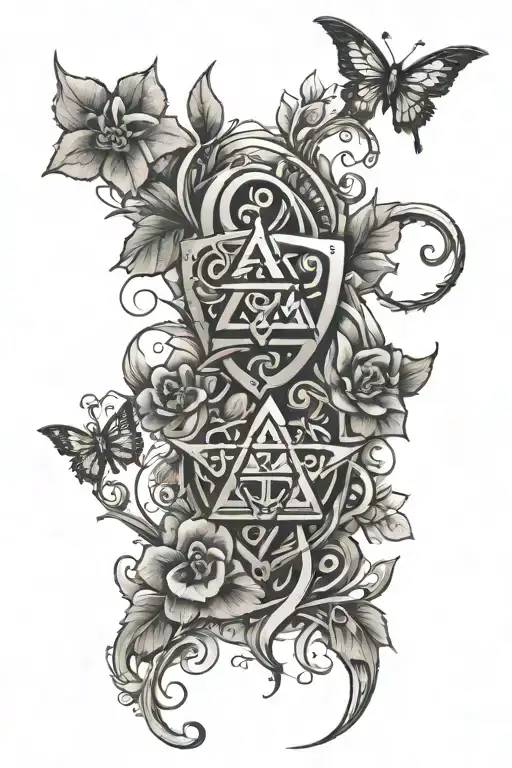 Floral Vine With Legend Of Zelda