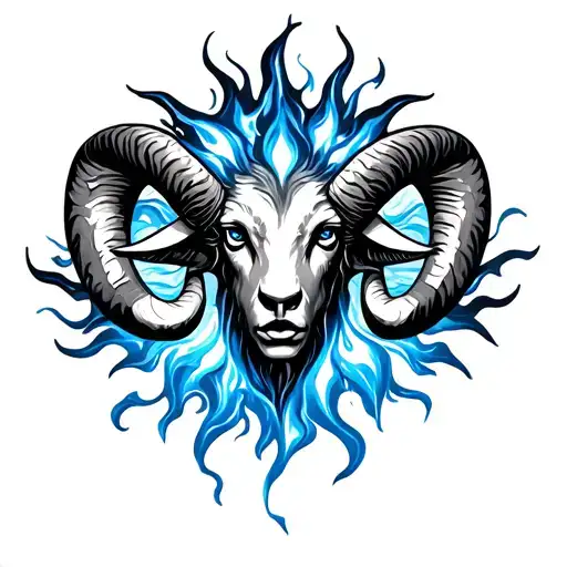 Aries Sun Blue Flame