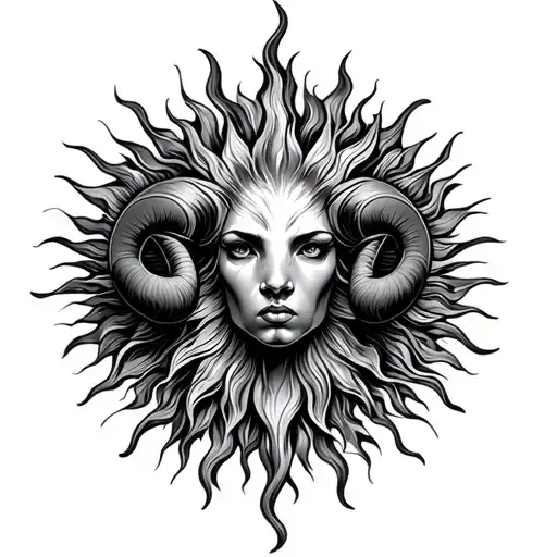 Aries Sun Flame Aura Vibrant Colors Surrounding