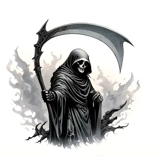 Reaper Holding A Scythe