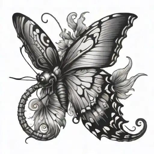 Butterfly With Long Tail Of Scorpion