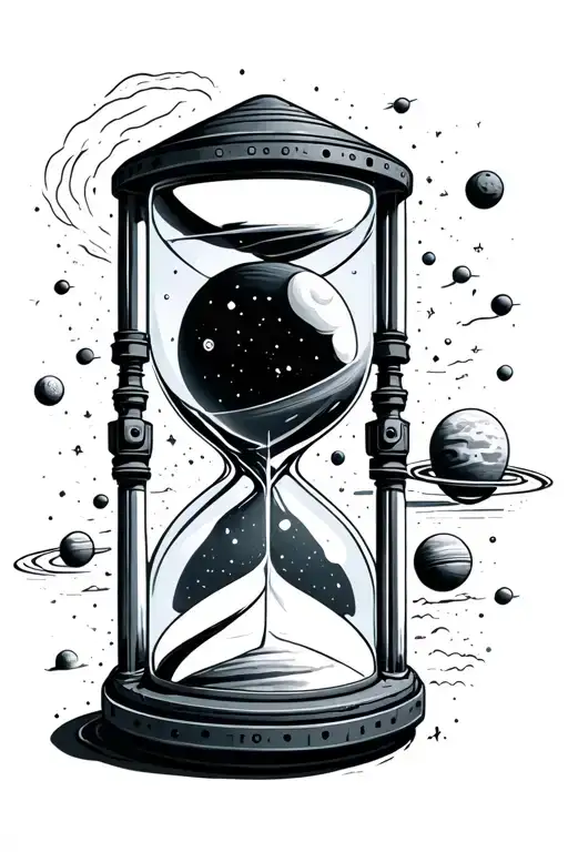 Hourglass Planets Spaceships Astronaut