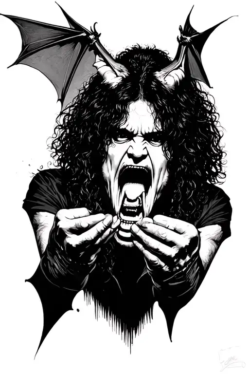 Young Ozzy Osbourne Eating Bat Screaming