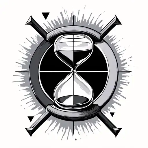 Cross And Hourglass Made Of Triangles