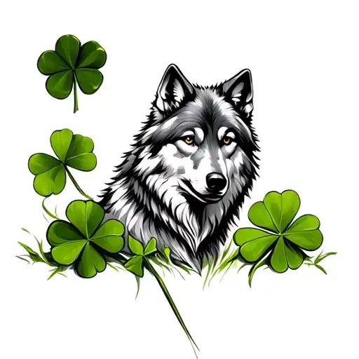 Wolf And Four-leaf Clover