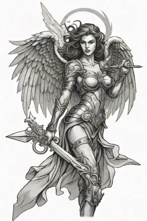 Female Angel Warrior Angel