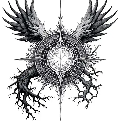 Vegvisir With Yggdrasil