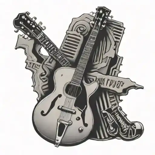 Jazz Guitar And Road Bicycle