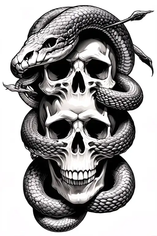 Christian Skulls And Snakes Wrapped