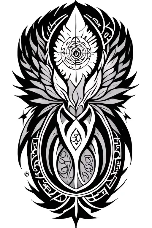 Mandala Design Incorporating Norse Runes