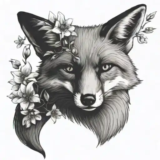 Fox And Flowers