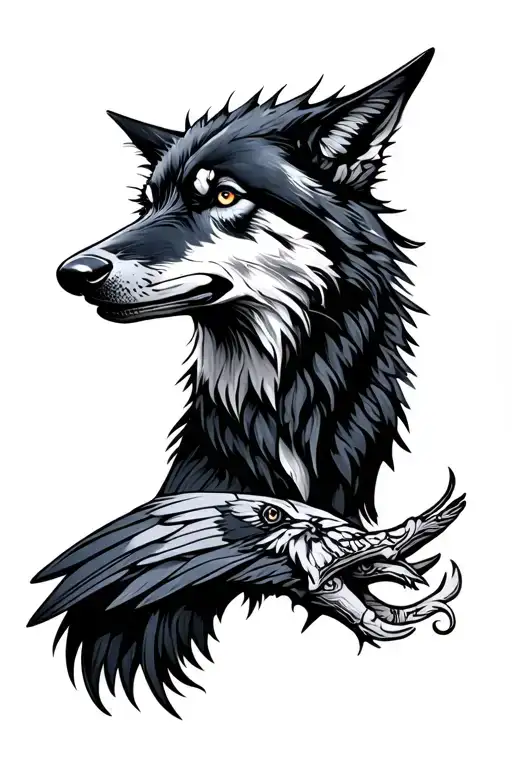 Wolf And Raven