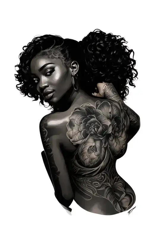 Black Woman Posing