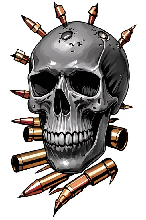 Skull With Bullet Holes