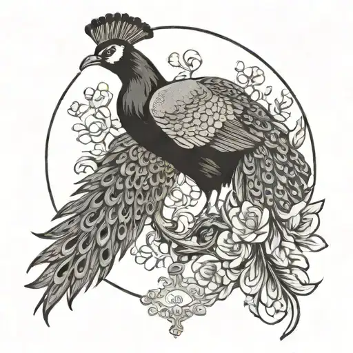 Peacock And Crow