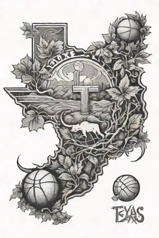 Texas Nature And Basketball Jersey