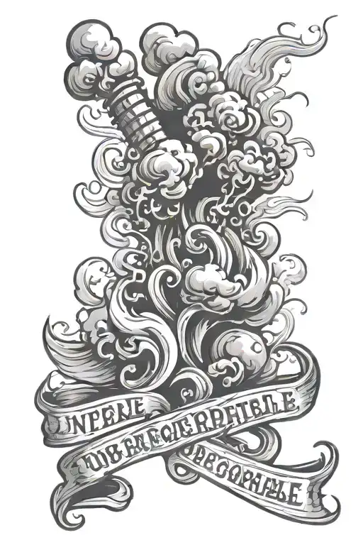 Smoke Rising With The Word Unforgettable