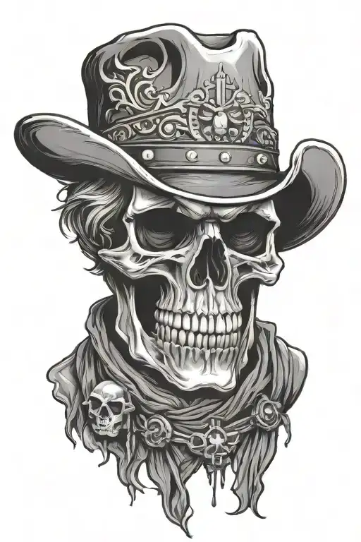 Punchy Western Skull