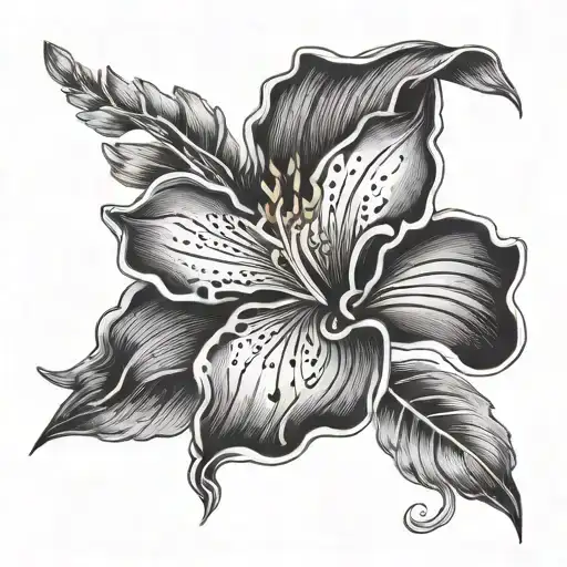 Aquarius Birth Flower With The Name Aviana In The Stem