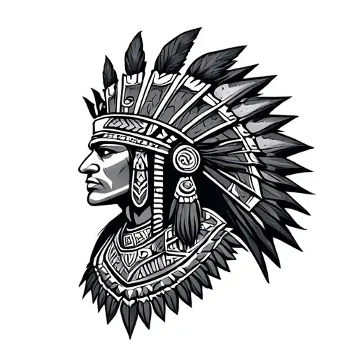 Aztec Warrior Half Sleeve