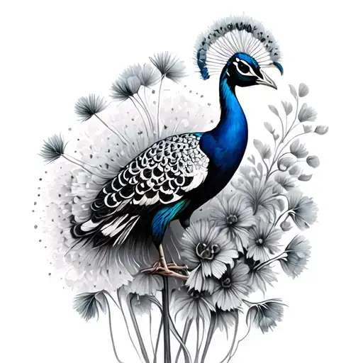 Peacock And Dandilion