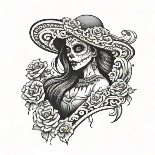 La Catrina On A Dark Horse Sleeve