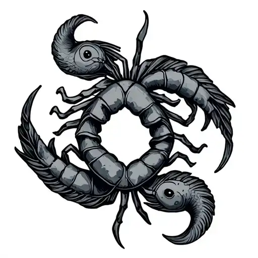 Pisces And Scorpion Combination Simple